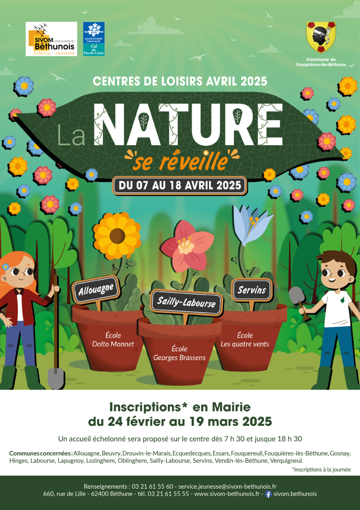 Affiche Centre de loisirs Printemps 2025