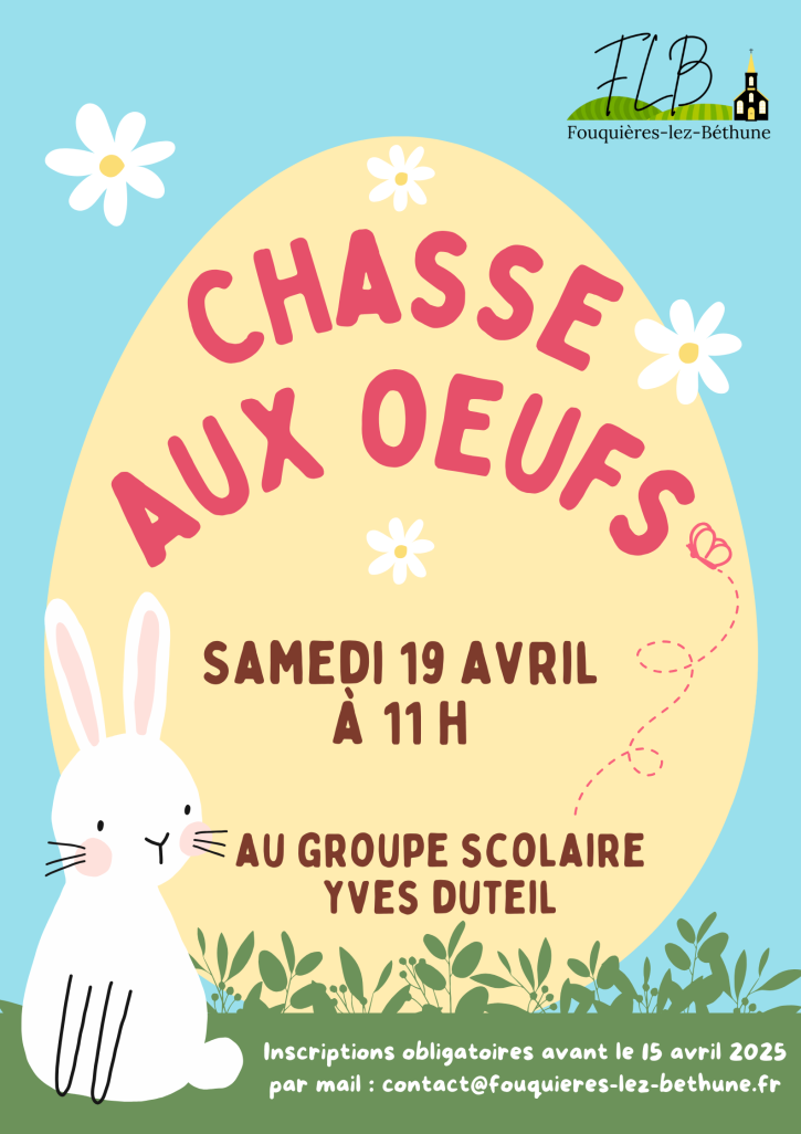 Affiche chasse aux oeufs 2025