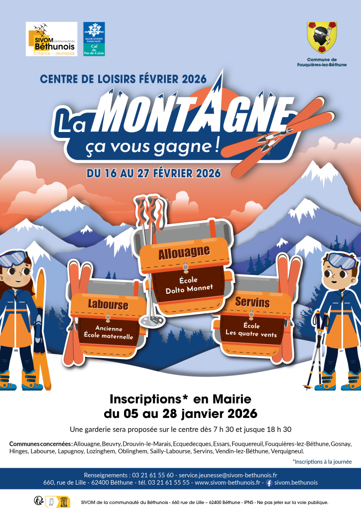 Affiche Centre de Loisirs février 2026